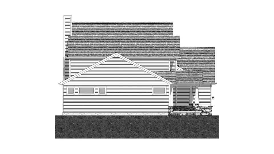 The Nestin house plan, exterior view 4